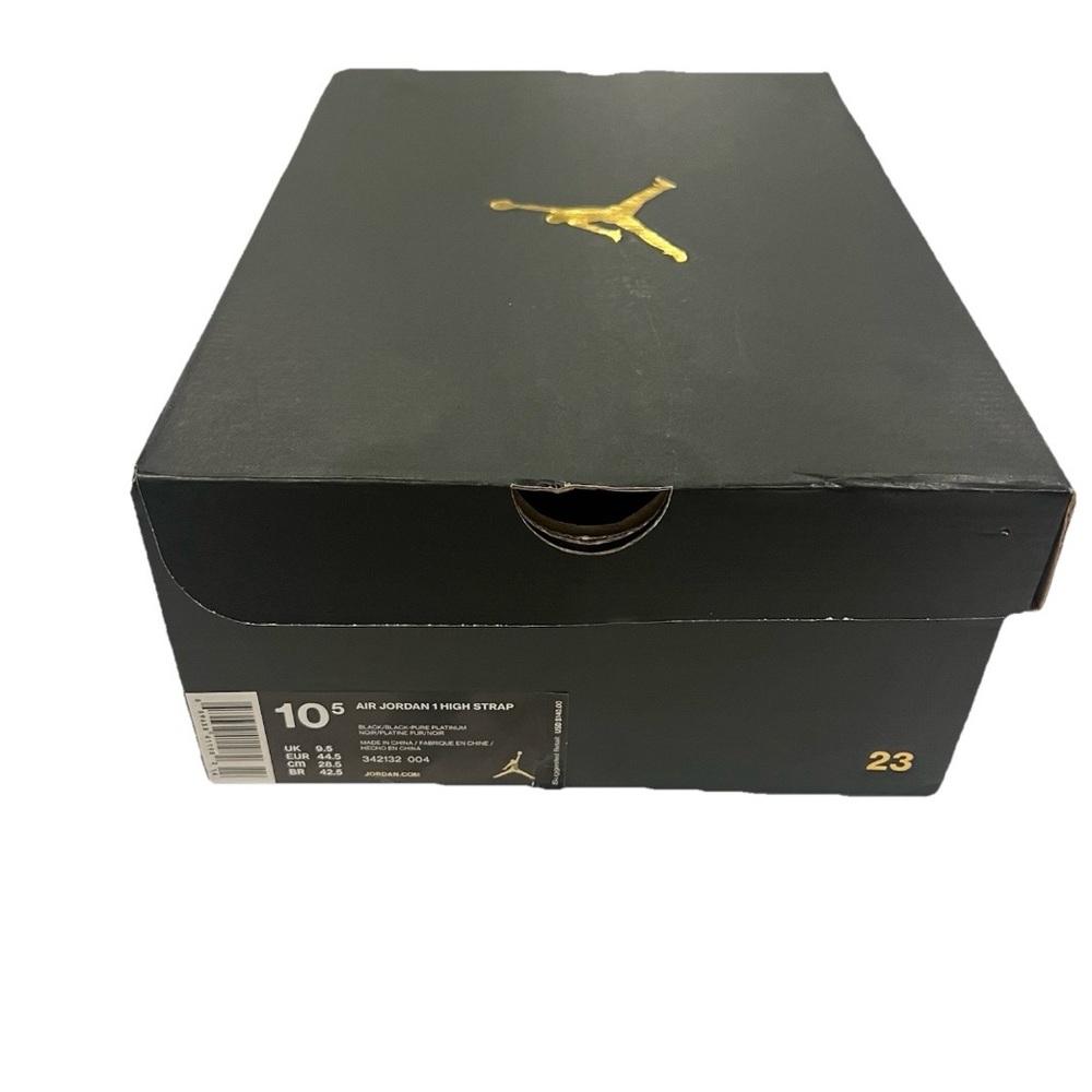 Jordan 1 Retro High Strap Black/Black-Pure Platinum in Original Box-Release ‘17 - Picture 11 of 12